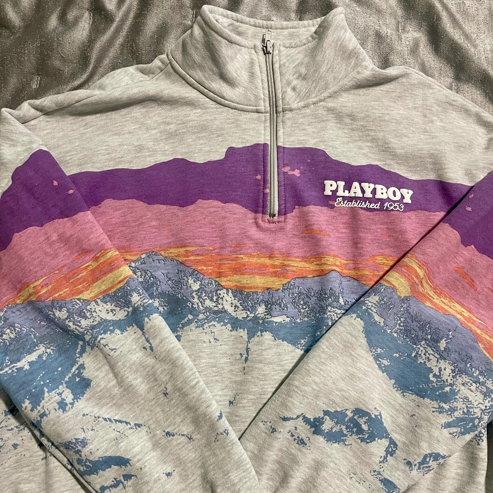 Playboy by PacSun sunset quarter zip hoodie